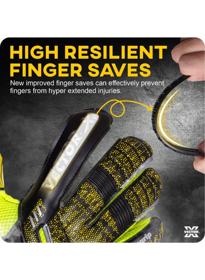 Vector X Quantum Goalkeeper Gloves, Soccer Gloves, Goalie Gloves, Breathable Football Gloves - 10 - Image 2